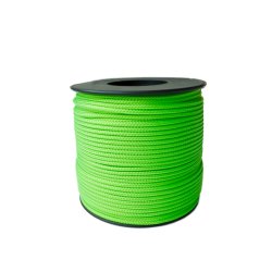 2mm paracord snöre i neongrönt – färgstarkt snöre för armband, nyckelringar och DIY