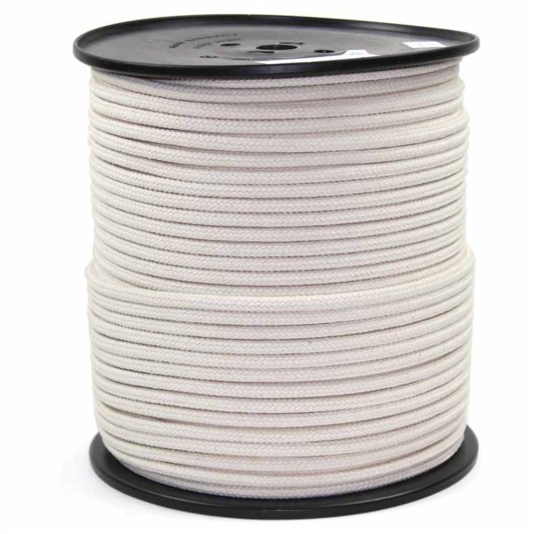 Flätad bomullslina av 100% oblekt bomull.