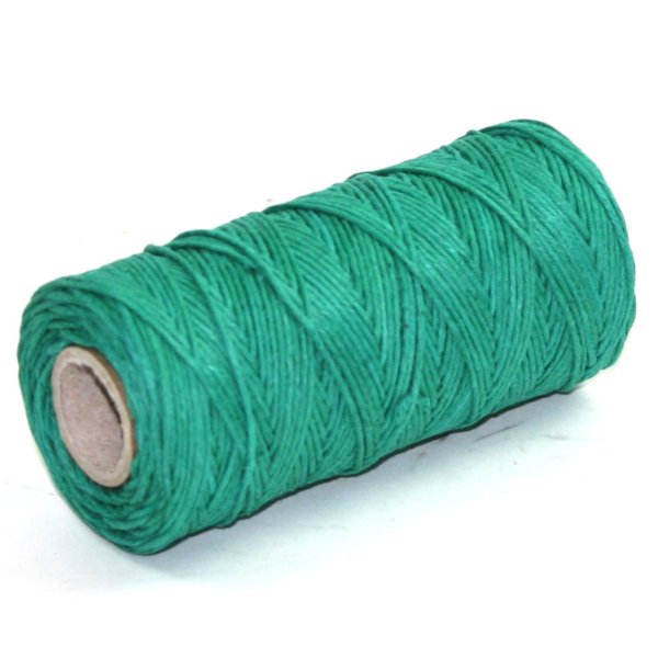 Vackert grönt hampasnöre till dekorationer och makramé