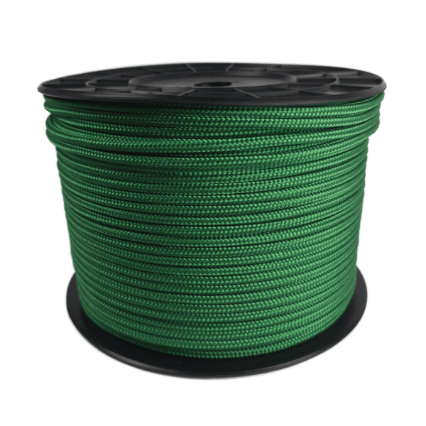 16-flätad klargrön polyestersilke MX – ett slitstarkt och UV-beständigt rep med hög brottlast och formstabil konstruktion.