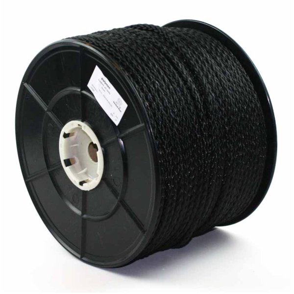 Svart replina av polyeten. Till koppel, spårlinor etc.