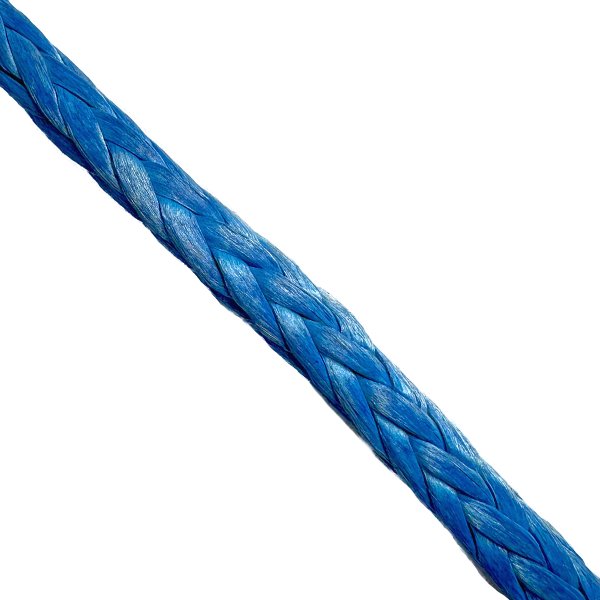 Närbild av den slitstarka flätade konstruktionen som visar repets flexibilitet och hållfasthet i detalj.